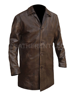 Supernatural Designer Dean Winchester Cosplay Classic Real Leather Trench Coat