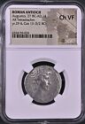 Augustus AR Tetradrachm Silver Coin 27 BC - 14 AD, - Certified NGC Ch VF