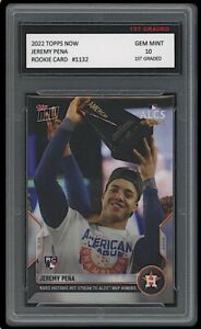 JEREMY PENA 2022 TOPPS NOW 1ST GRADED 10 MLB ROOKIE CARD RC #1132 HOUSTON ASTROS