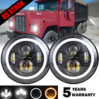 7'' Inch Round LED Headlights Sealed Hi/Lo Beam with DRL Light For Mack R Series (For: Opel Manta)