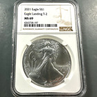 New Listing2021 Silver Eagle NGC MS69 Eagle Landing T-2 (79671)