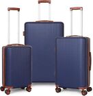 3Piece Luggage Set Hardside Lightweight Suitcase TSA Lock Spinner Travel Trolley