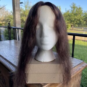 Women Remy Toupee Clip In 100% Human Hair Wig Hairpiece MONO SILK Base/Topper
