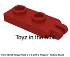 Lego 1x 4276b Red Hinge Plate 1 x 2 with 2 Fingers - Hollow Spyrius 6939