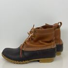 LL Bean 6 Inch Leather Duck Boots Waterproof Snow Brown Mens Size 9 M