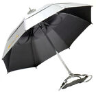 GustBuster Spectator SunBlock Golf Umbrella Seat Stick Chair Walking Silver