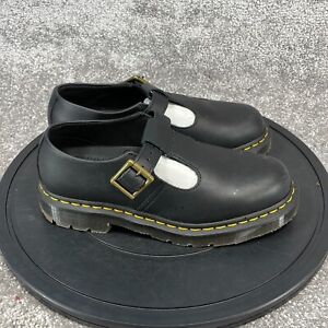 Dr. Martens Shoes Women's Size 8 Polley Slip Resistant Mary Jane Black Leather