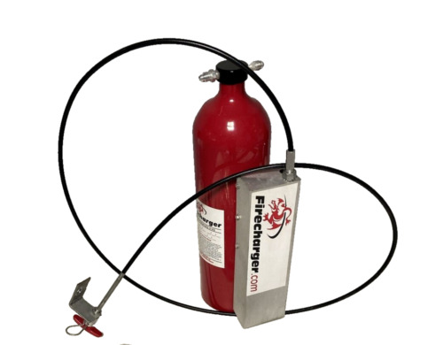 FIRE CHARGER Racing Quick Release Fire Extinguisher System Drag Dirt NHRA IMCA