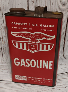 Vintage One Gallon Eagle Tin Gas Can No 1001