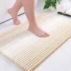 New Listing Chenille Bathroom Rugs, Extra Soft and Absorbent Bath Mat, Non 24''x16'' Beige