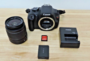 Canon EOS Rebel T5 1200D DSLR Camera, 18MP EF-S 18-55mm IS II Lens- TESTED