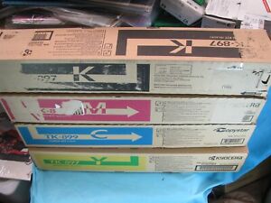 Set of 4 Kyocera Copystar Genuine Ink Toner Cartridge K Y C M - TK-899 TK-897