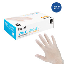Karat Vinyl Powder-Free Gloves (Clear) - Large - 1,000 ct, FP-GV1008