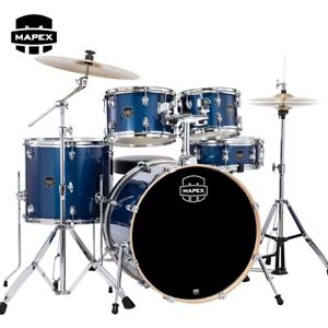 Mapex Venus 5PC Fusion Complete Drum Kit Blue Sky Sparkle VE5294FTCVI