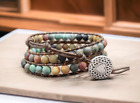 Natural African Turquoise Handmade Bracelet Womens Boho Hippie Western Bracelet
