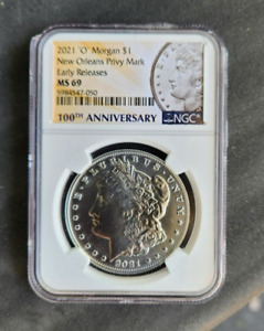 2021 o privy mark .999 silver Morgan dollar NGC MS 69 Early Releases *