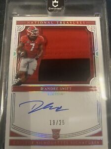 2020 National Treasures Collegiate D'ANDRE SWIFT Rookie Patch Auto RPA  18/25