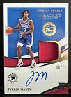 2020-21 Panini Immaculate Tyrese Maxey RC Rookie Sneaker Swatch Jersey Auto /25
