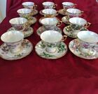 Ucagco Flower Of The Month Complete Set 12 Teacup Saucer Lusterware