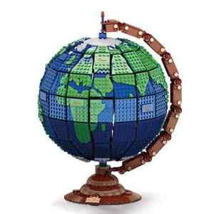 Earth Globe Ideas Model World Continents MOC Bricks Modular Building Blocks Gift