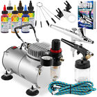 Cake Airbrush Decorating Kit - 2 Airbrushes, Compressor, and 6 Chefmaster Colors