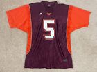 Vintage Sportex Jersey Shirt Maroon Mens Large Made in USA NCAA Virginia Tech #5