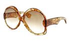 Vintage YVES SAINT LAURENT mod 651 Brown Gold Oversized Sunglasses France