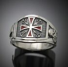 Retro 925 Silver Men Women Cross Skull Rings Party Band Jewelry Gifts Size 7-13
