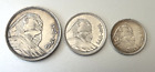 Egypt Sphinx Silver Set 1956-1957 ( 20 10 5 Qirsh/ Piastres ) 3 Coins KM 382-384