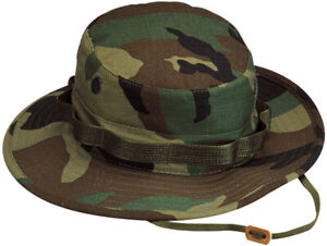 Military Issued Woodland Boonie Hat-NEW