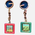 New ListingFlorida Key Chains Swivel Charms 1 Inch Palms Dolphin Boats Vintage Set 2