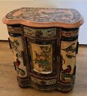 Chinese Wooden Hand Painted Antique Table Top Jewelry Box Old