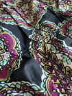 Pottery Barn Duvet Cover Paisley Ruched Black Purple Teen Dorm Twin Beautiful!