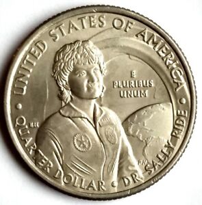 2022P American Women DR. Sally Ride Quarter Major Die Clash Mint Error Coin