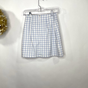 Brandy Melville Cara Pencil Skirt Women's One Size Blue White Mini Side Slit