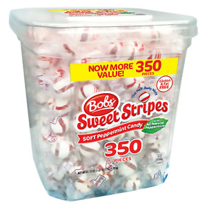 Bobs Sweet Stripes Soft Mints Candy, Peppermint, 3.85 Pound