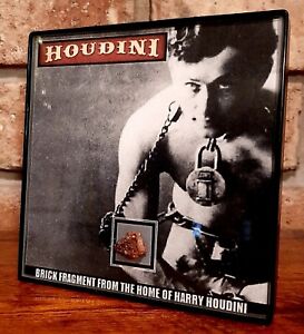 Harry Houdini House Brick Fragment Framed Display Location Relic Piece