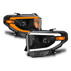 FOR 14-21 TUNDRA LEVEL ADJUSTER SEQUENTIAL LED TUBE BAR PROJECTOR HEADLIGHTS BLK (For: 2019 Tundra)