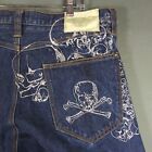 Vintage Rocawear Jeans Skull Embroidered Button Fly Baggy Relaxed Men's 36x32