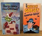 VHS Lot of 2 Inspector Gadget The Haunted Castle How The Grinch Stole Christmas