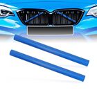 2X Blue Car Front V Brace Grill Trim Strips Cover for BMW 1 2 3 4 Series F20 F30 (For: 2016 BMW)