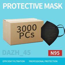 [3000 PCs] Black KN95 Disposable Face Mask 5 Layer Wholesale & Bulk-buy Order