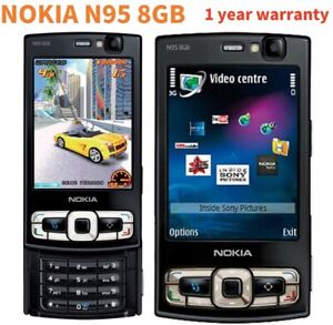 NOKIA N95 8GB 3G Unlocked Original 5MP Wifi GPS 2.8'' Black Mobile Phone