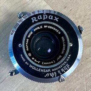 Wollensak 90mm f6.8 Wide Angle Raptar in Rapax Shutter