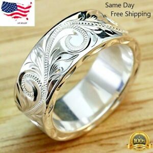 Simple Women,men Rings Silver Plated Rings Women Party Jewelry Gift Rings Sz6-10