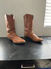lucchese Burnt Orange Leather boots Mens size 11 D handMade cowboy western