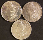 New ListingLOT OF (3) MORGAN DOLLARS AU DETAILS TONED  ~ 1978s 1900p 1887p (CLEANED)