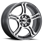 1 New Graphite With Machined Face Konig Incident 16X7 40 4-100/114.30 Wheel