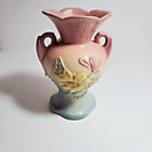 Vintage Hull  Pottery Vase Matte Pink Blue Magnolia USA