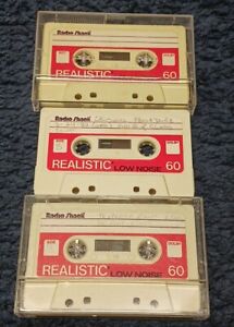 Lot of 3 Realistic  Blank Cassette Tapes (Type 1 Low Noise LN-60)